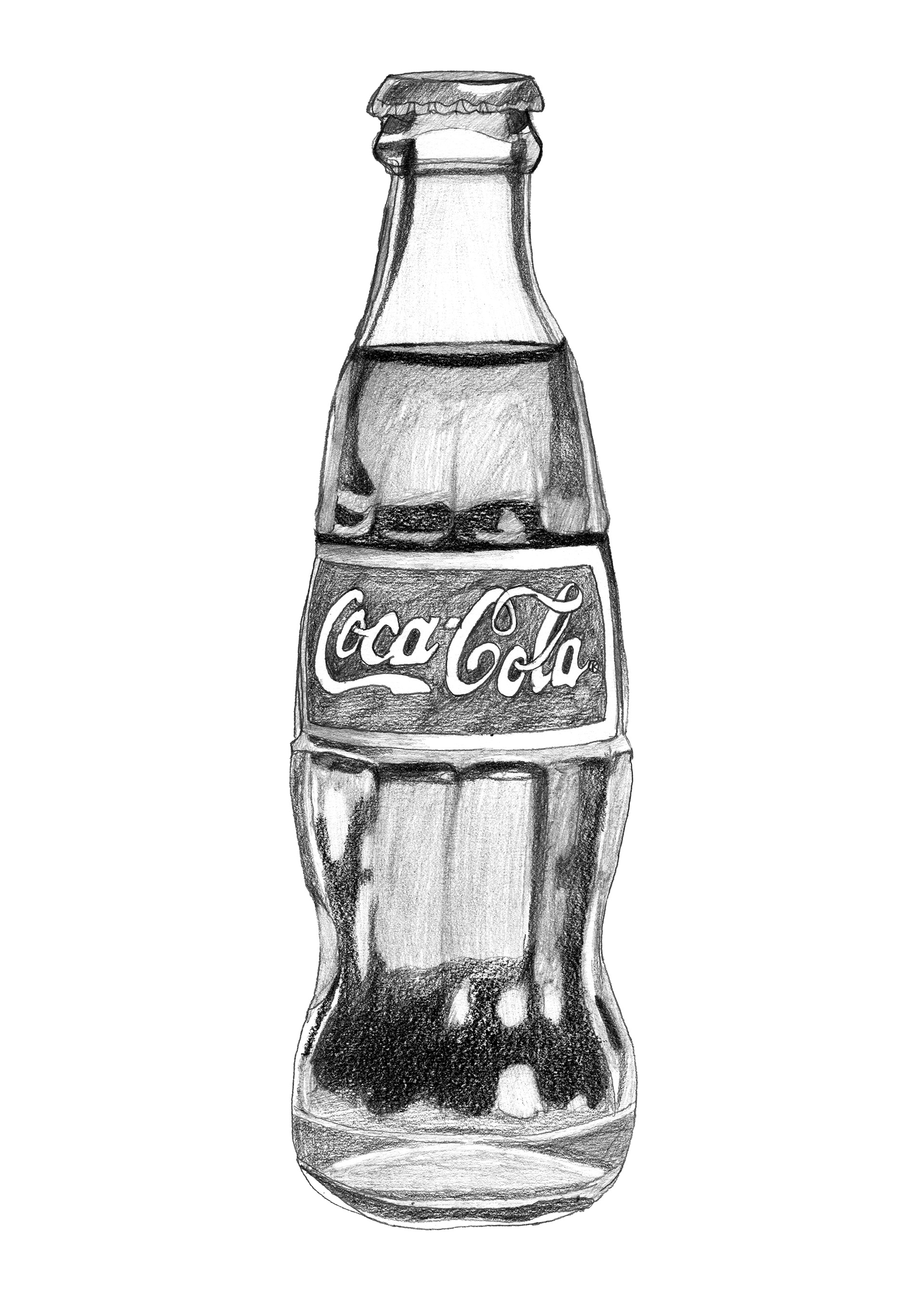 1920x2716 Mert Tacir Artworks And Ui Ux Design - Coca Cola Bottle Sketch