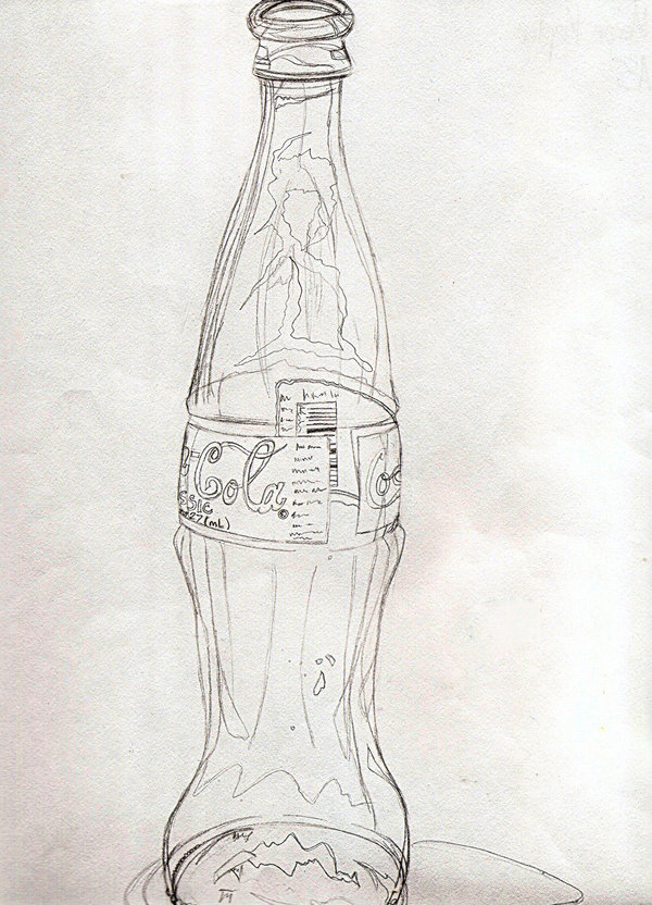 600x832 Coca Cola Bottle. By Redrosekitsune - Coca Cola Bottle Sketch