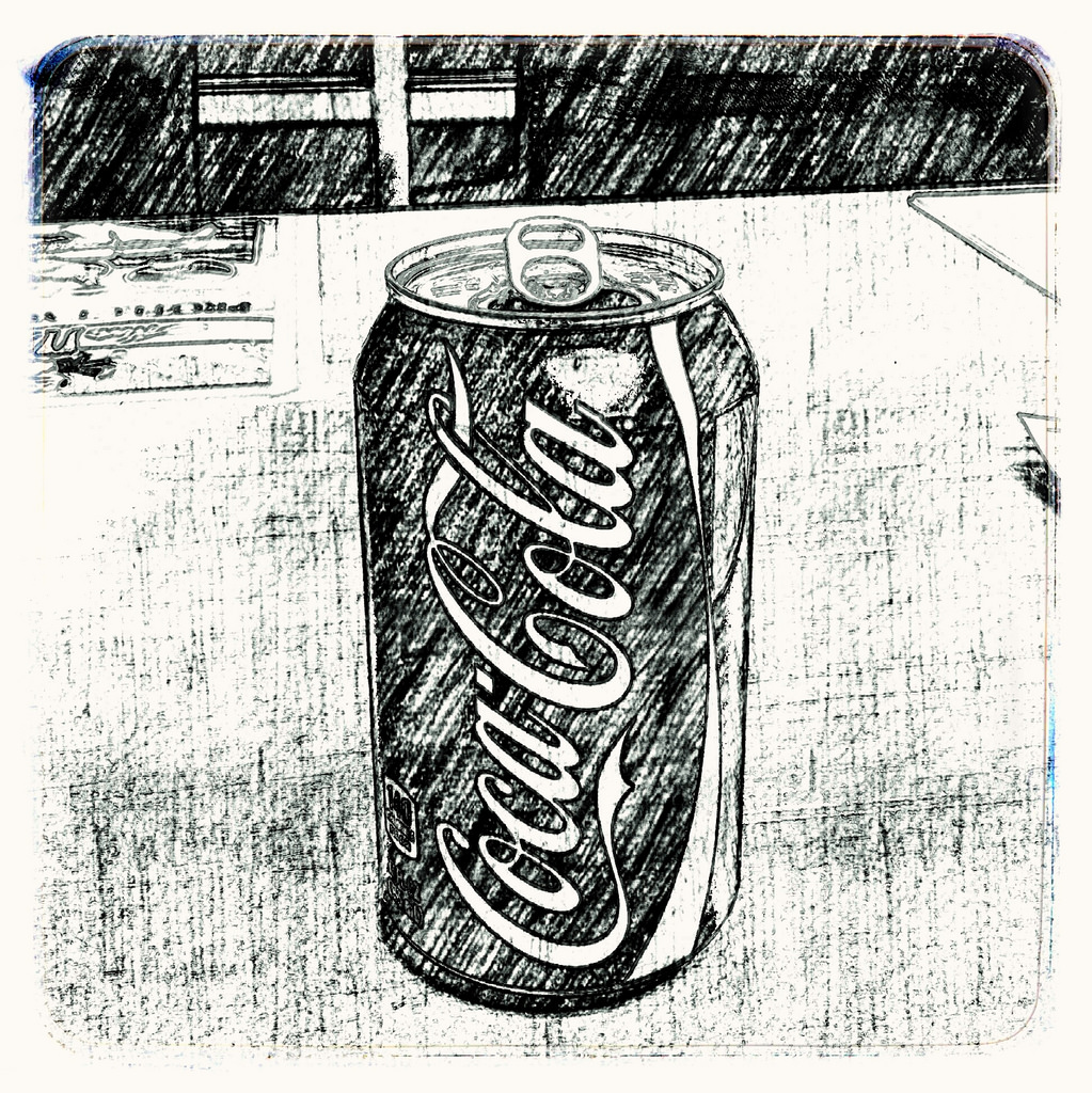 1023x1024 Coke Can Sketch Having Fun With Just A Simple Thing In My - Coca Cola Can Sketch