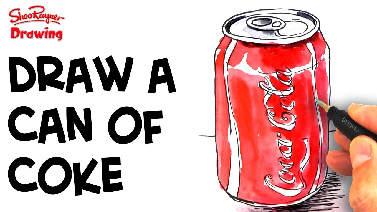 1280x720 How To Draw A Can Of Coke - Coca Cola Can Sketch