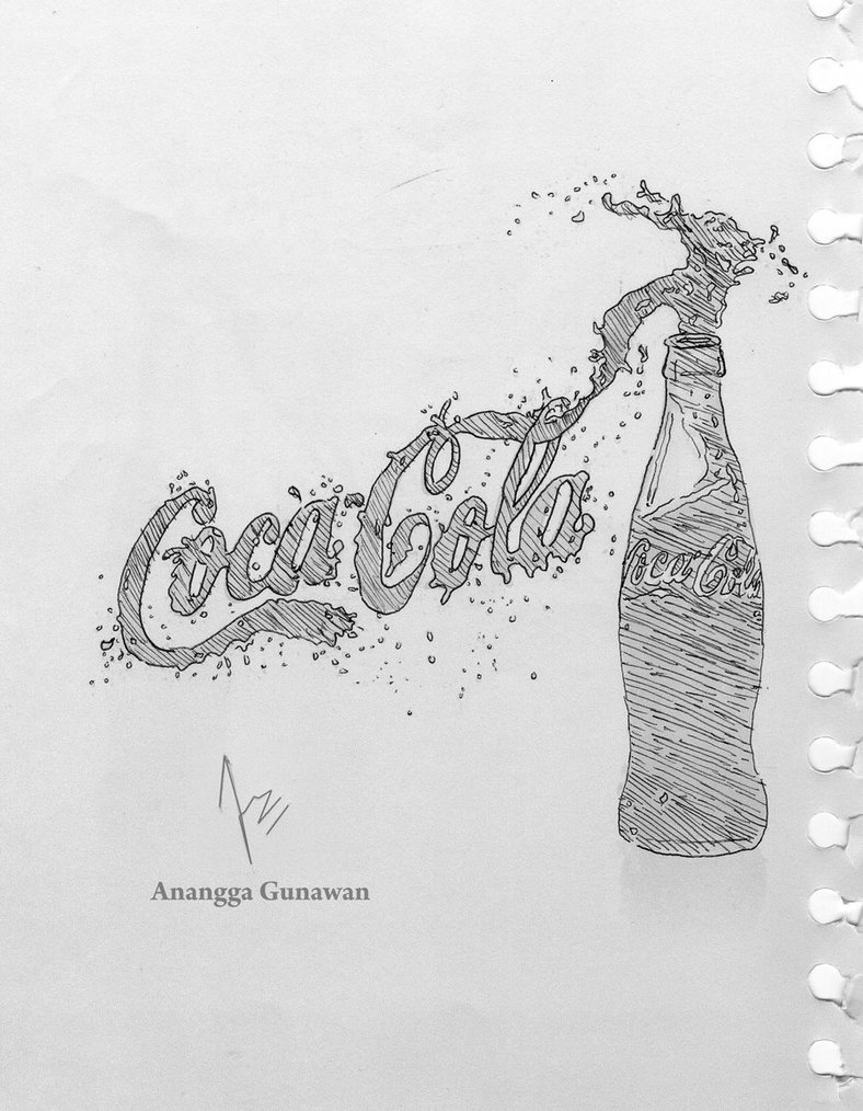 788x1014 Coca Cola Sketch By Anggaa - Coca Cola Sketch
