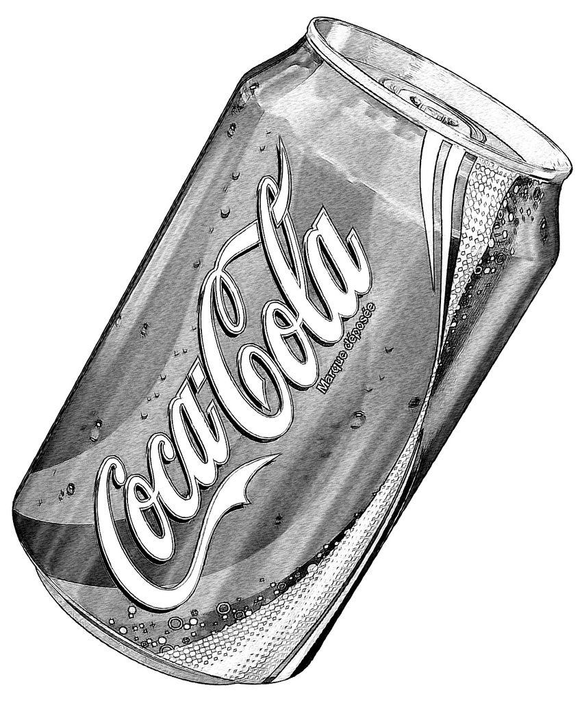 850x1024 Coca Cola Can Sketch Don Stewart - Coca Cola Sketch