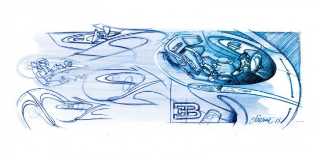 620x310 Newmotoring 01 Bugatti Vision Gran Turismo Concept Interior Design - Cockpit Sketch