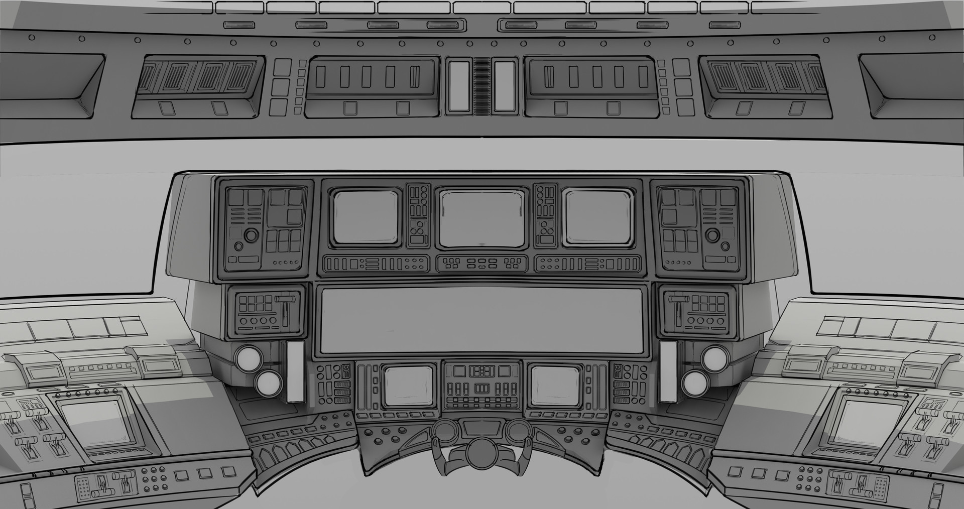 1920x1014 Artstation - Cockpit Sketch
