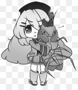 260x300 Line Art Sketch - Cockroach Sketch