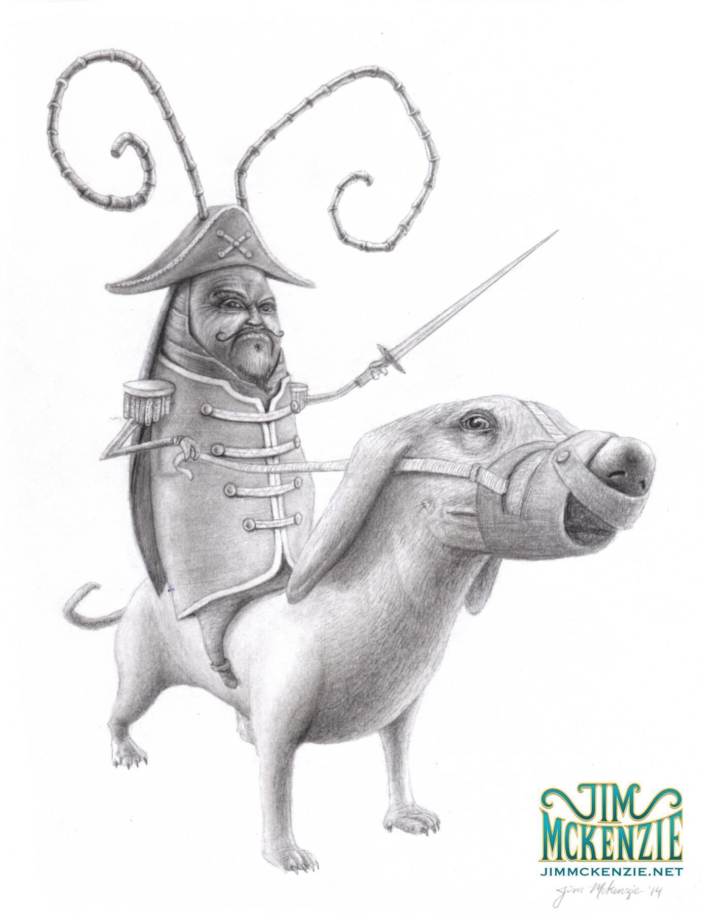 1382x1800 Captain Cockroach - Cockroach Sketch