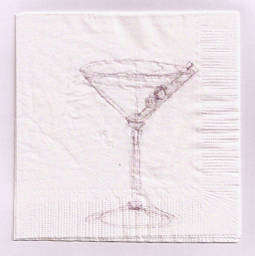 846x848 Napkin Sketch 365 By Scott Hulme - Cocktail Napkin Sketch