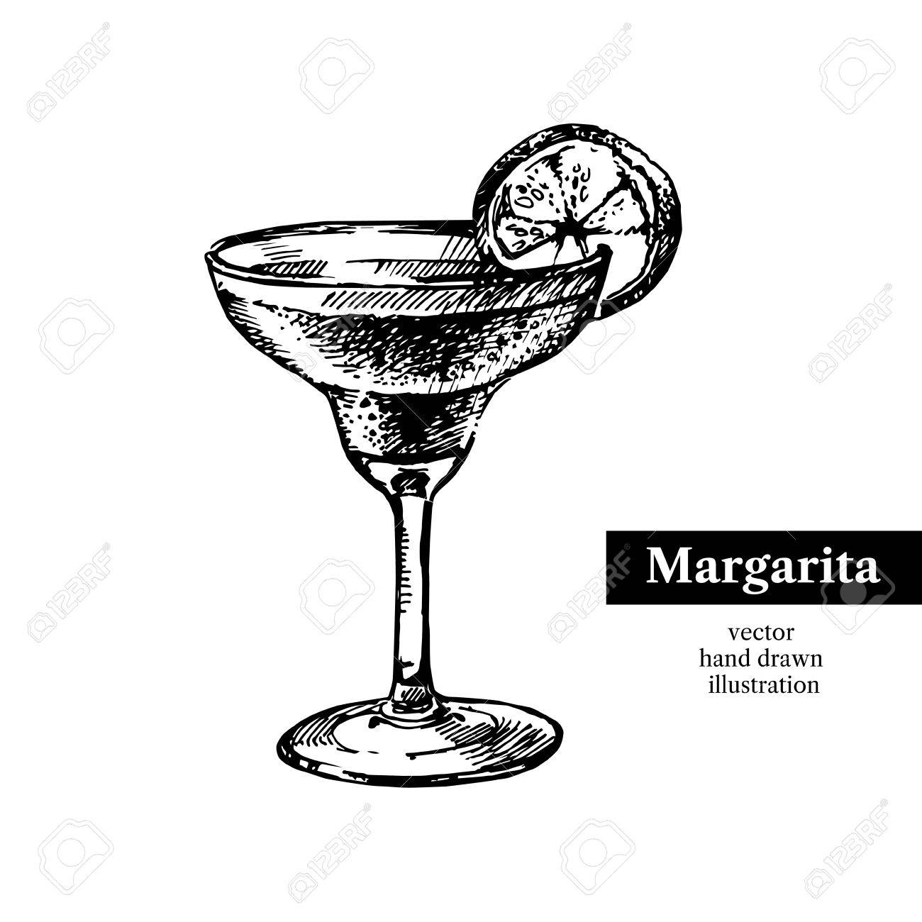 1300x1300 Collection Of Cocktail Drawing Vector High Quality, Free - Cocktail Sketch