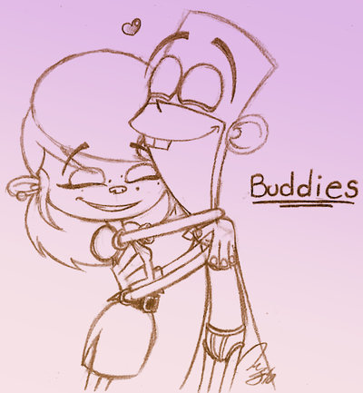 400x433 Coco And Fanboy Hug - Coco Sketch