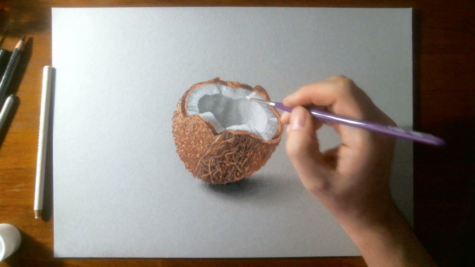1920x1080 Amazing Drawing 3d - Coconut Sketch