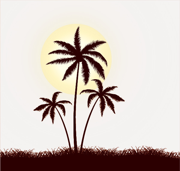 600x572 Coconut Trees Silhouette, Coconut Clipart, Trees, Sketch Png Image - Coconut Tree Sketch