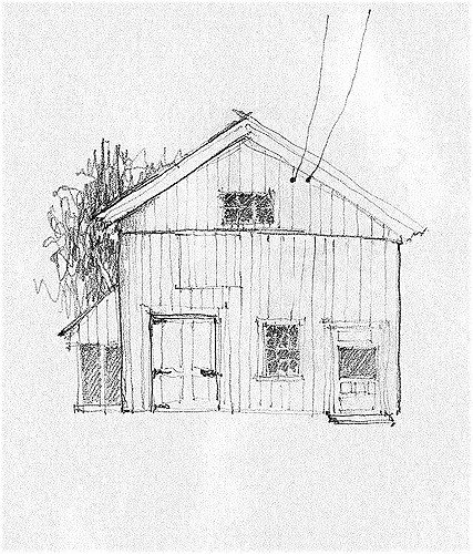 427x500 Cape Cod Barn, Pencil Sketch Another Sketch From My Old - Cod Sketch