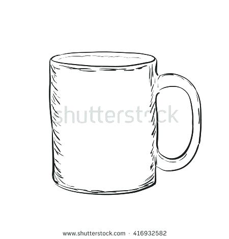 450x470 How To Draw A Coffee Mug 6 How To Draw A Cup Draw So Cute Coffee - Coffee Cup Sketch