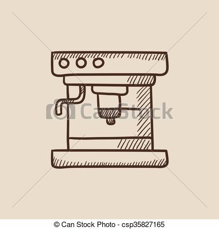450x470 Coffee Maker Sketch Icon. Coffee Maker Sketch Icon For Web, Mobile - Coffee Maker Sketch