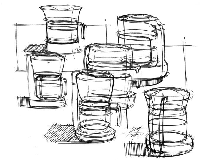 700x558 Ketches Of Coffee Makers By Designer Spencer Website - Coffee Maker Sketch