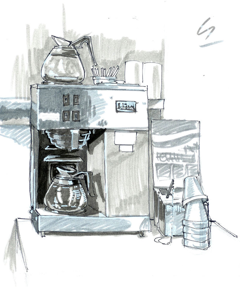 816x978 Sketch Dump 7 - Coffee Maker Sketch