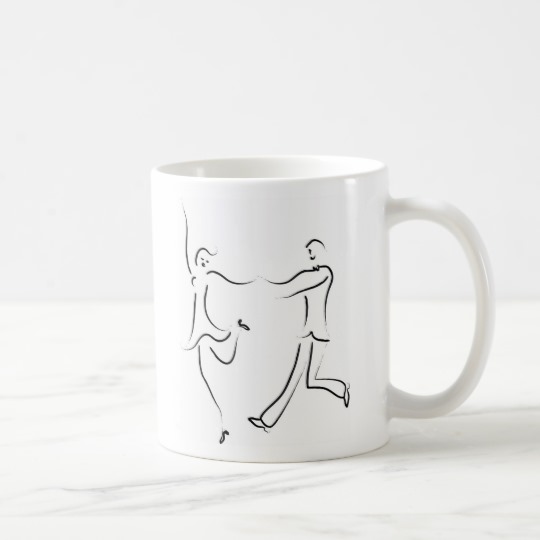 540x540 Dancing Couple Sketch Coffee Mug - Coffee Mug Sketch