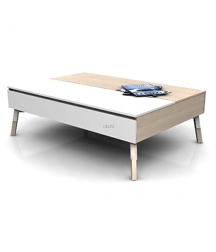 747x869 Sketch Ode Coffee Table Light Oak White Top - Coffee Table Sketch