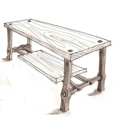 500x500 Sketch Proposal For A Coffee Table. - Coffee Table Sketch