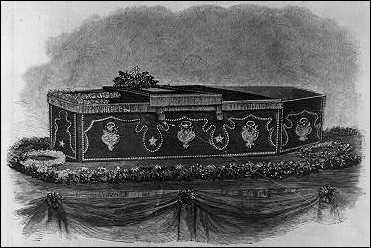 371x248 President Abraham Lincoln Lies In State - Coffin Sketch