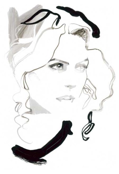 409x595 Win Hannah Coffin Sketch By David Downton - Coffin Sketch