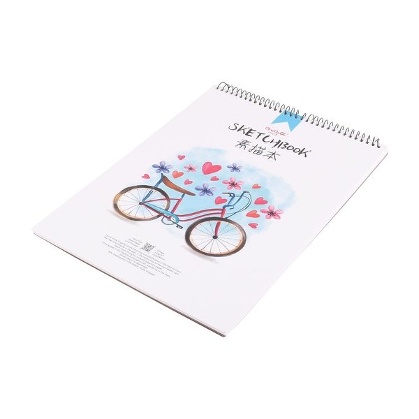 600x600 Shop A4 Bike Pattern Spiral Bound Coil Sketch Pad Book 50 Sheets - Coil Sketch