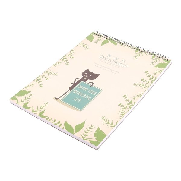 600x600 Shop A4 Cat Pattern Spiral Bound Coil Sketch Pad Book 50 Sheets - Coil Sketch
