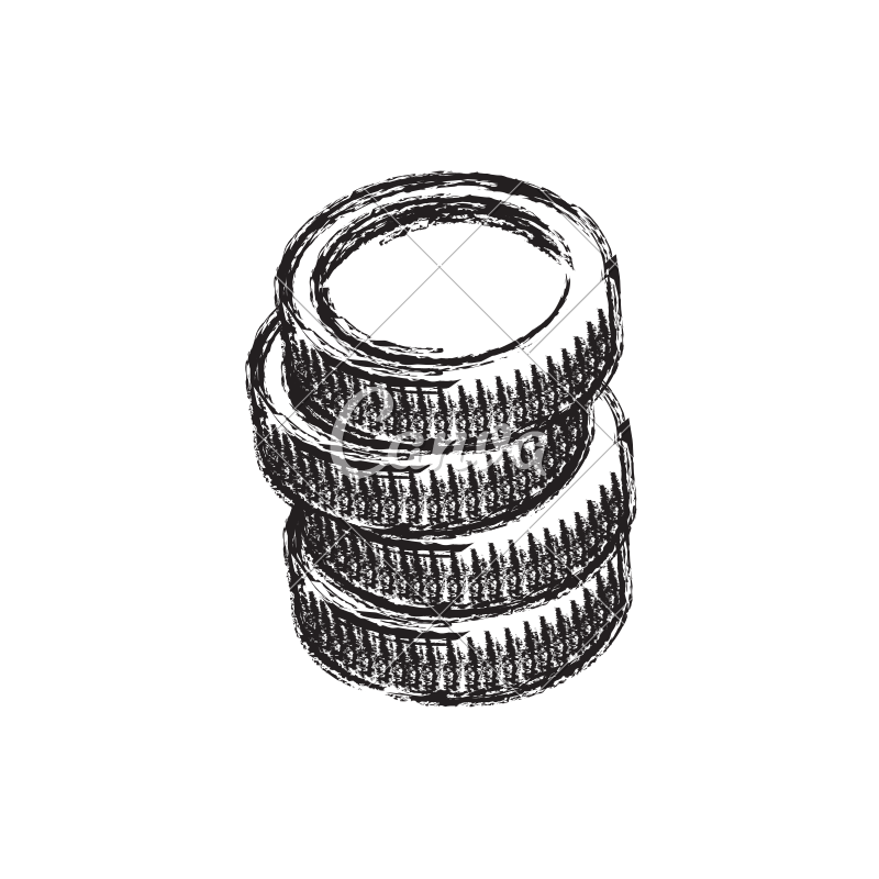 800x800 Coin Stack Sketch - Coin Sketch