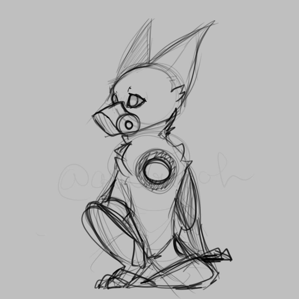 1024x1024 Fullbody Amino Coin Sketch! Furry Amino - Coin Sketch