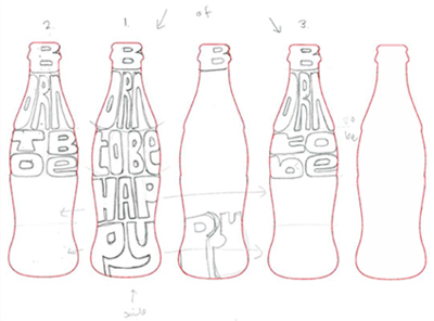 400x296 Coke Cans Sketch By Sophie Clark - Coke Bottle Sketch