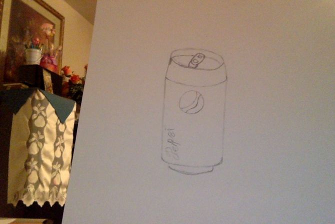 670x447 How To Draw A Soda Can 9 Steps - Coke Can Sketch