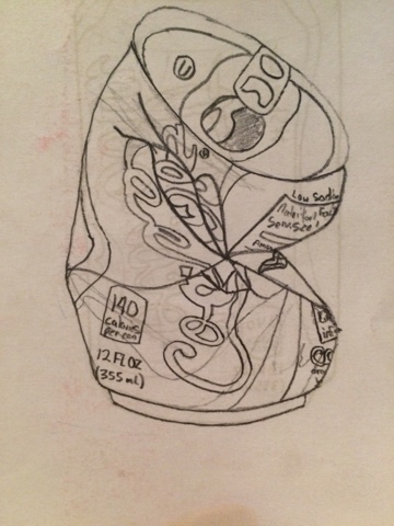 360x480 Tales From The Art Room Finished Coke Can Contour Drawings - Coke Can Sketch