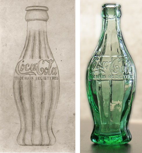 490x527 Coke Bottle Prototype - Coke Sketch
