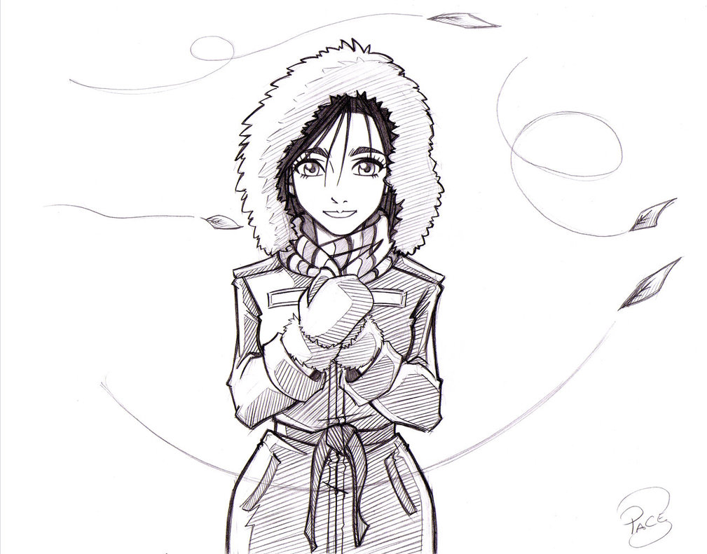 1009x791 Girl With Cold (Sketch) By Pace007 - Cold Sketch