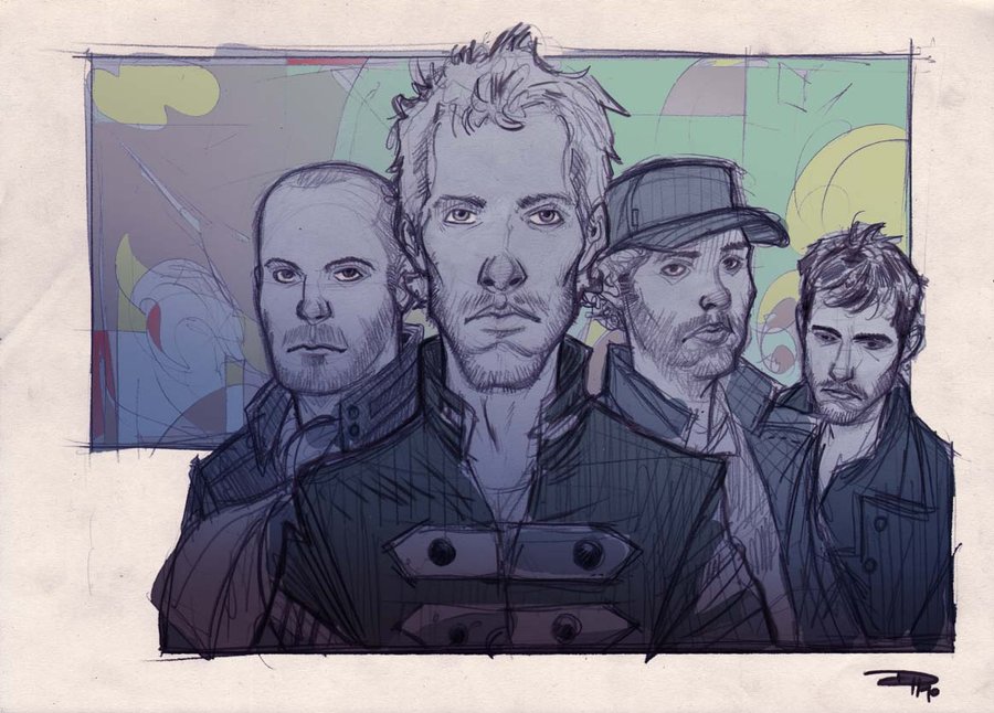 900x646 Coldplay By Denism79 - Coldplay Sketch