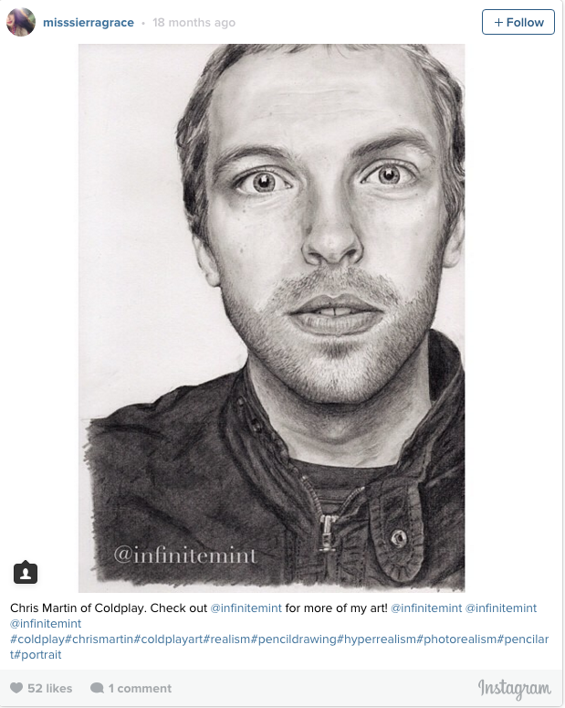 619x775 Fan Art Friday Super Bowl Edition With Coldplay Artist Fan Art - Coldplay Sketch