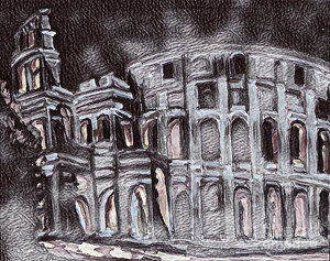 300x237 Coliseum Drawings Fine Art America - Coliseum Sketch