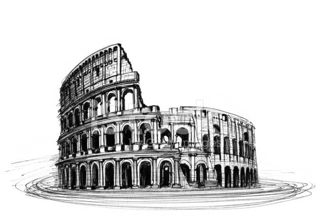 631x440 Coliseum Stock Vector - Coliseum Sketch