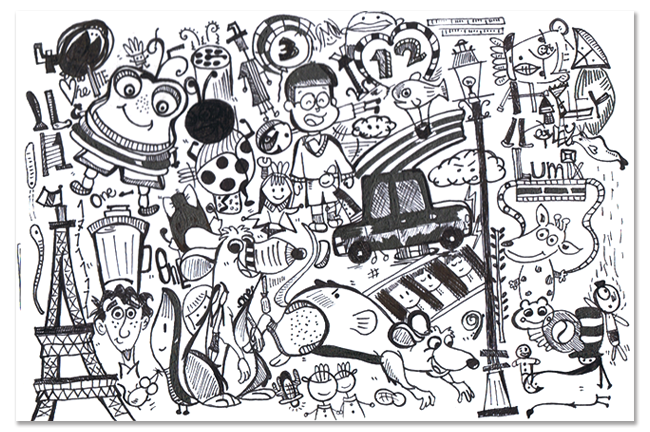 650x432 Collage Sketch Remy Ratatouille Simin Aka Joan Portfolio - Collage Sketch