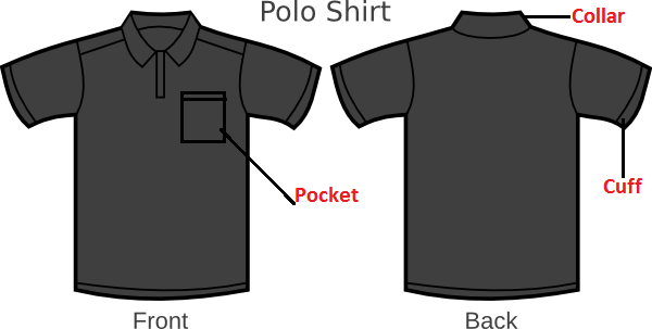 600x303 Fabric Consumption Calculation For Polo Shirt - Collared Shirt Sketch