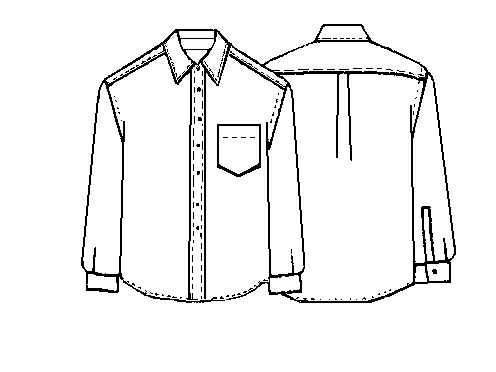 496x372 Project Build Nick A Shirt. - Collared Shirt Sketch