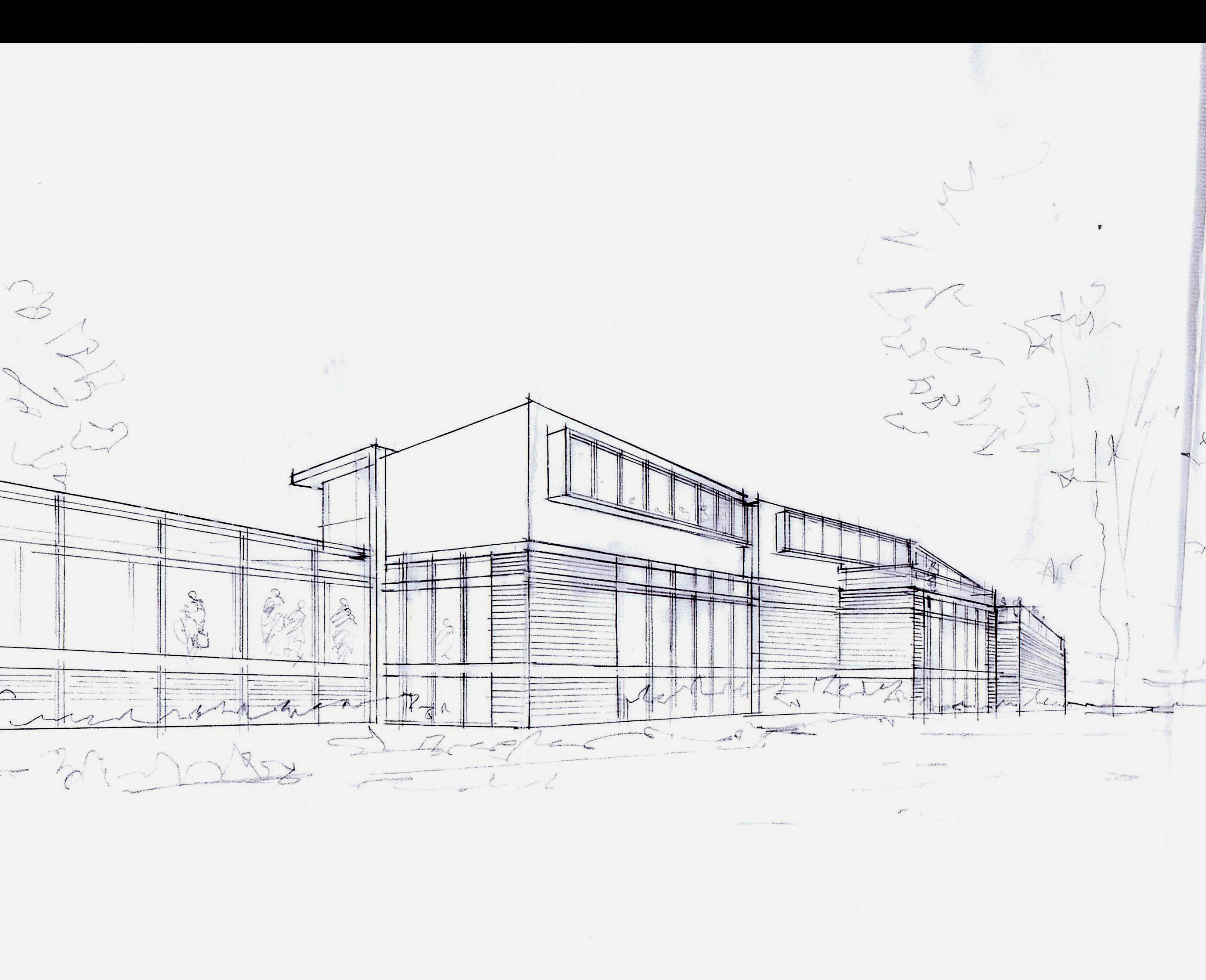 2745x2231 H2l2 (Feasibility Study) Ocean County College, Classroom Building - College Building Sketch