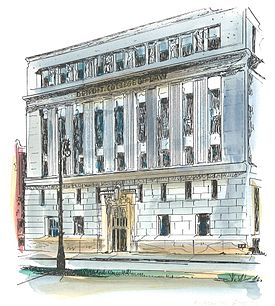 275x306 Michigan State University College Of Law - College Building Sketch