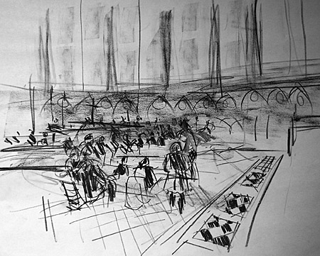 450x361 Charcoal Sketch - College Sketch