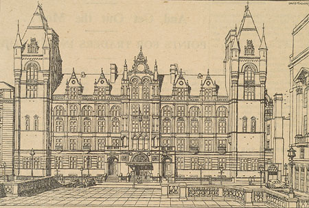 450x304 Royal College Of Music, Line Drawing By David Thomas - College Sketch