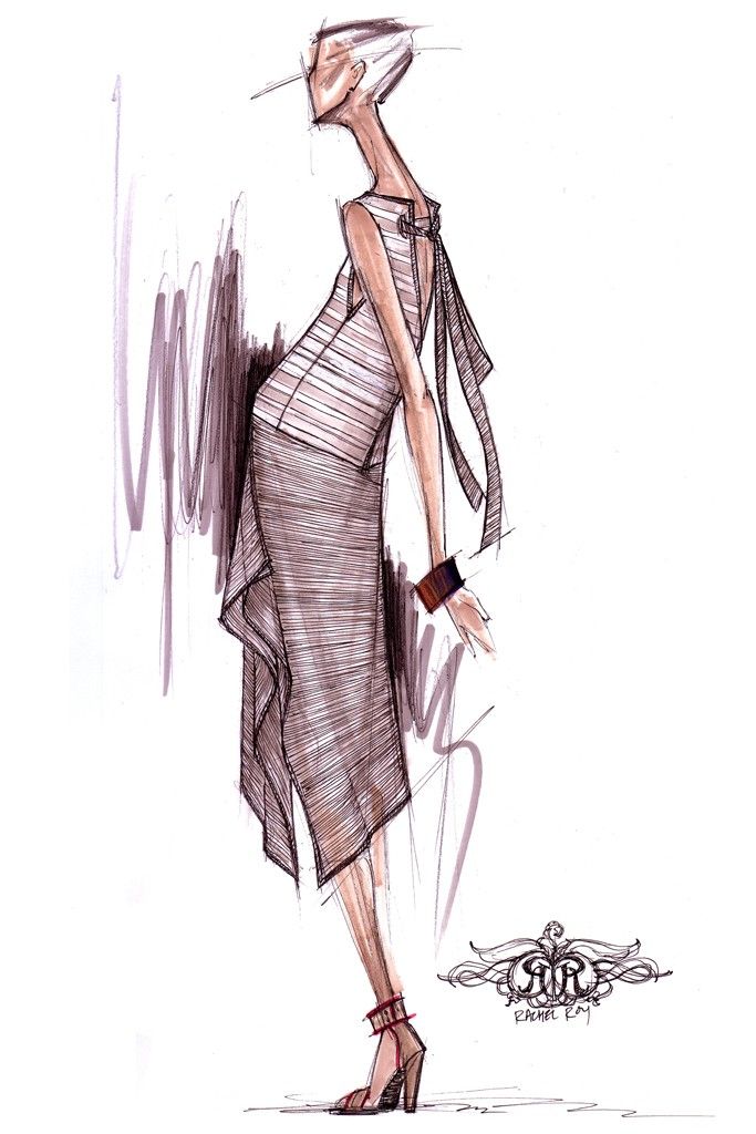 683x1024 Colonial Rachel Roy Sketch Fashion Illustrations - Colonial Sketches