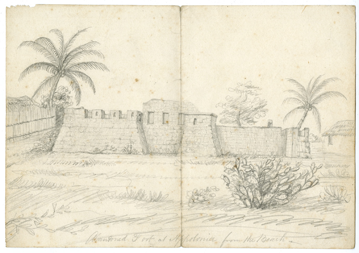 700x493 Three Original Pencil Sketches Of 19th Century British Colonial - Colonial Sketches
