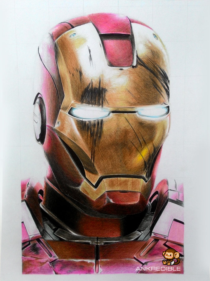 674x900 Ironman (Color Pencil Drawing) By Ankredible - Color Pencil Sketch