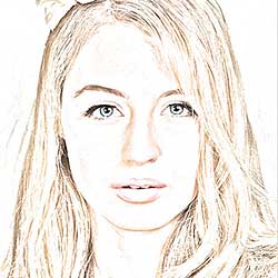 250x250 Portrait Photo To Color Sketch - Color Sketch