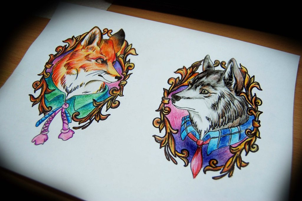 1024x682 Sketch For A Tattoo In Color. By Zapka - Color Sketch